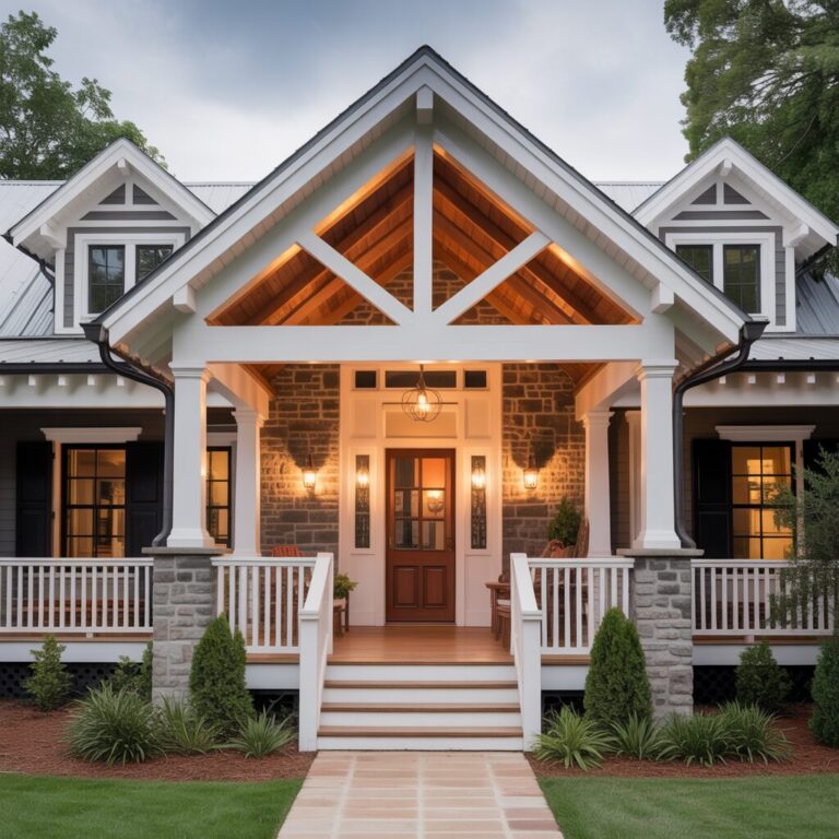 17 Beautiful Open Gable Front Porch Ideas to Elevate Your Home’s Charm