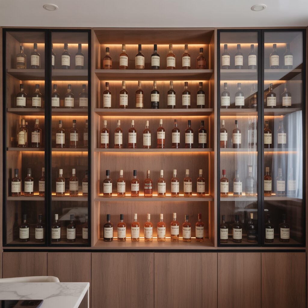 3. Whisky Display Shelves
