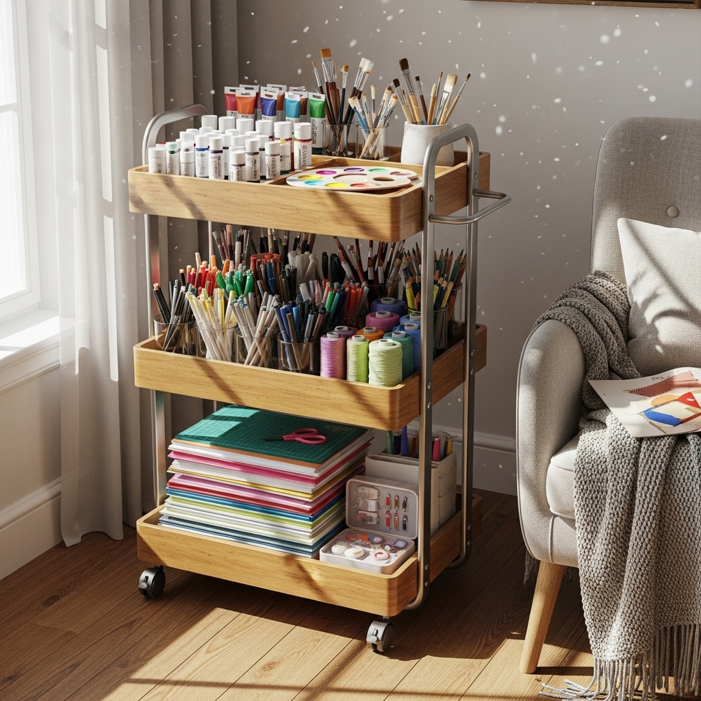 4. Rolling Carts for Flexibility