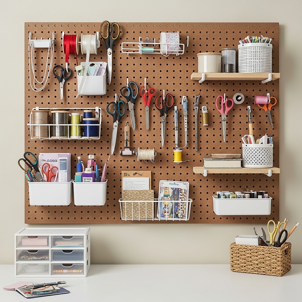 2. Pegboards for Wall Organization