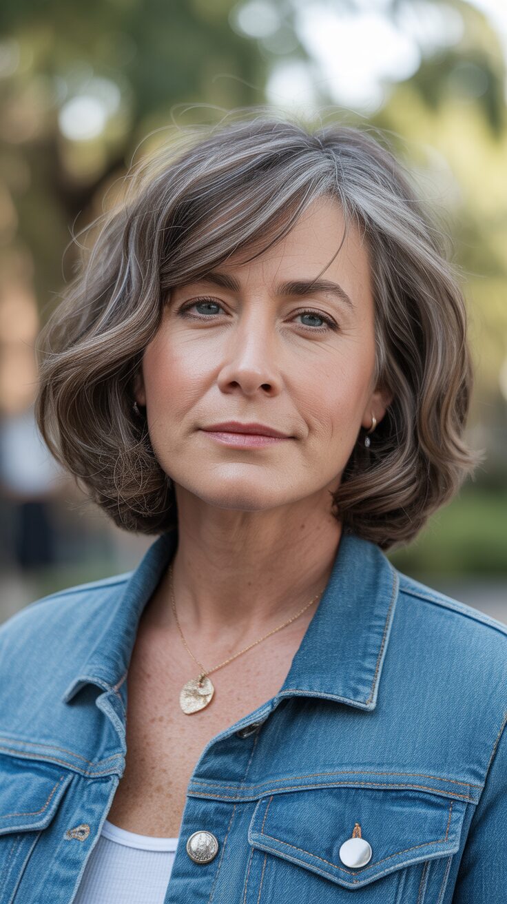 10 Haircuts For Women Over 50 With Round Face To Try Now