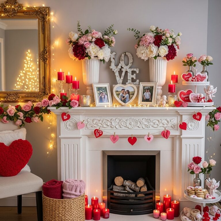 10 Easy Valentine’s Mantel Decor Ideas for Instant Charm to Elevate Your Living Space