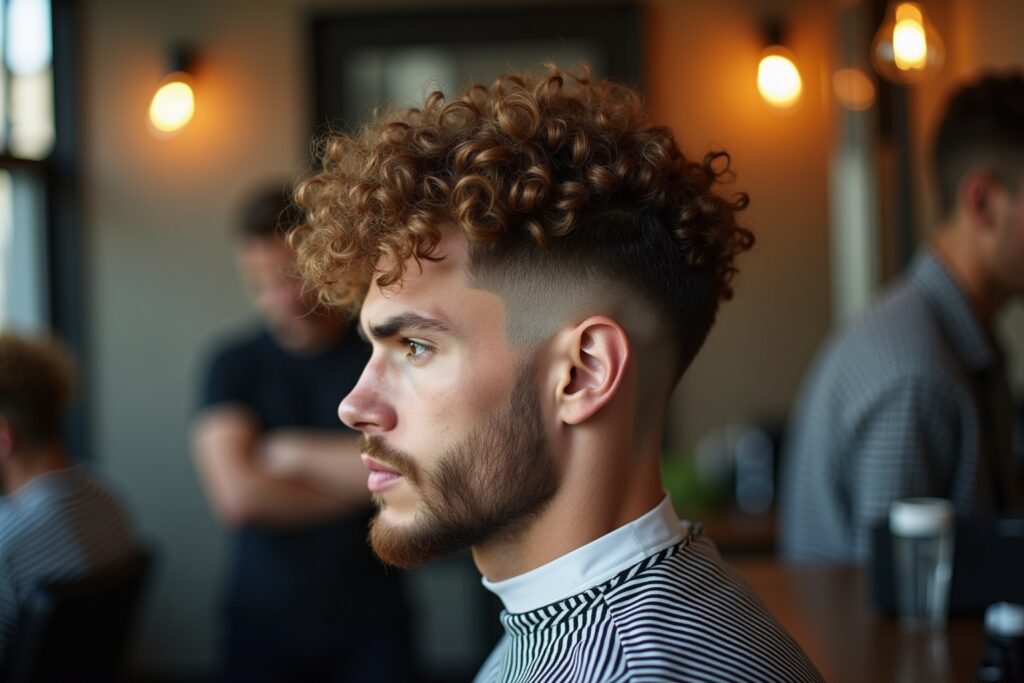 8 Mid Taper Curly Hair Styles for Modern Men